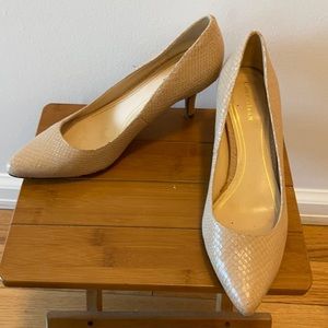 Cole Haan Pump Beige Snake Print Size 8